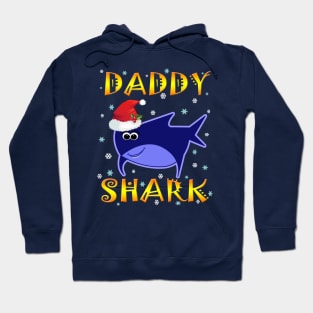 Christmas Daddy Shark Funny  Design Gift Idea Hoodie